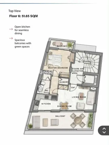 Apartment 52m<sup>2</sup> for sale photo 2