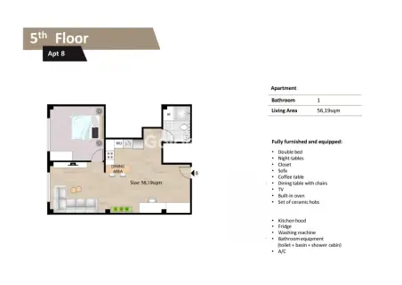 Apartment 56m<sup>2</sup> for sale photo 5196125
