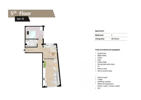 Apartment 48m<sup>2</sup> for sale photo 5196147