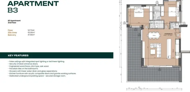公寓 102m<sup>2</sup> for sale photo 2