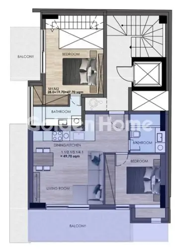 Apartment 49m<sup>2</sup> for sale photo 5612147