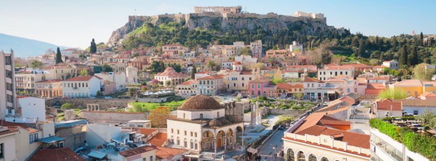 City of Nafplio from above as banner background