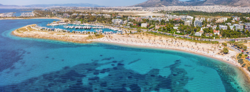 City of Nafplio from above as banner background