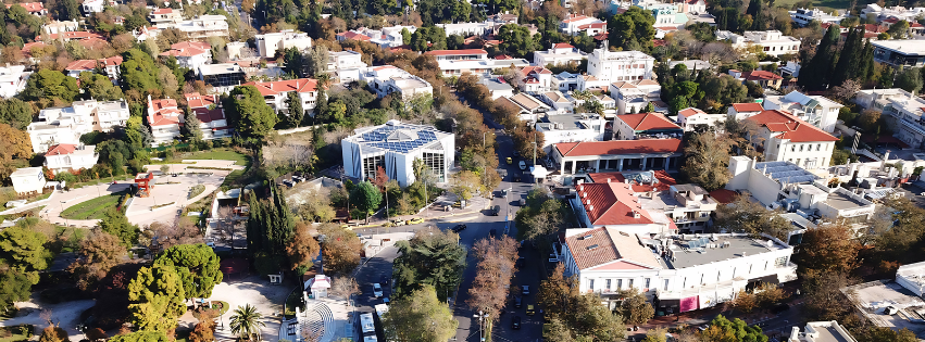 City of Nafplio from above as banner background
